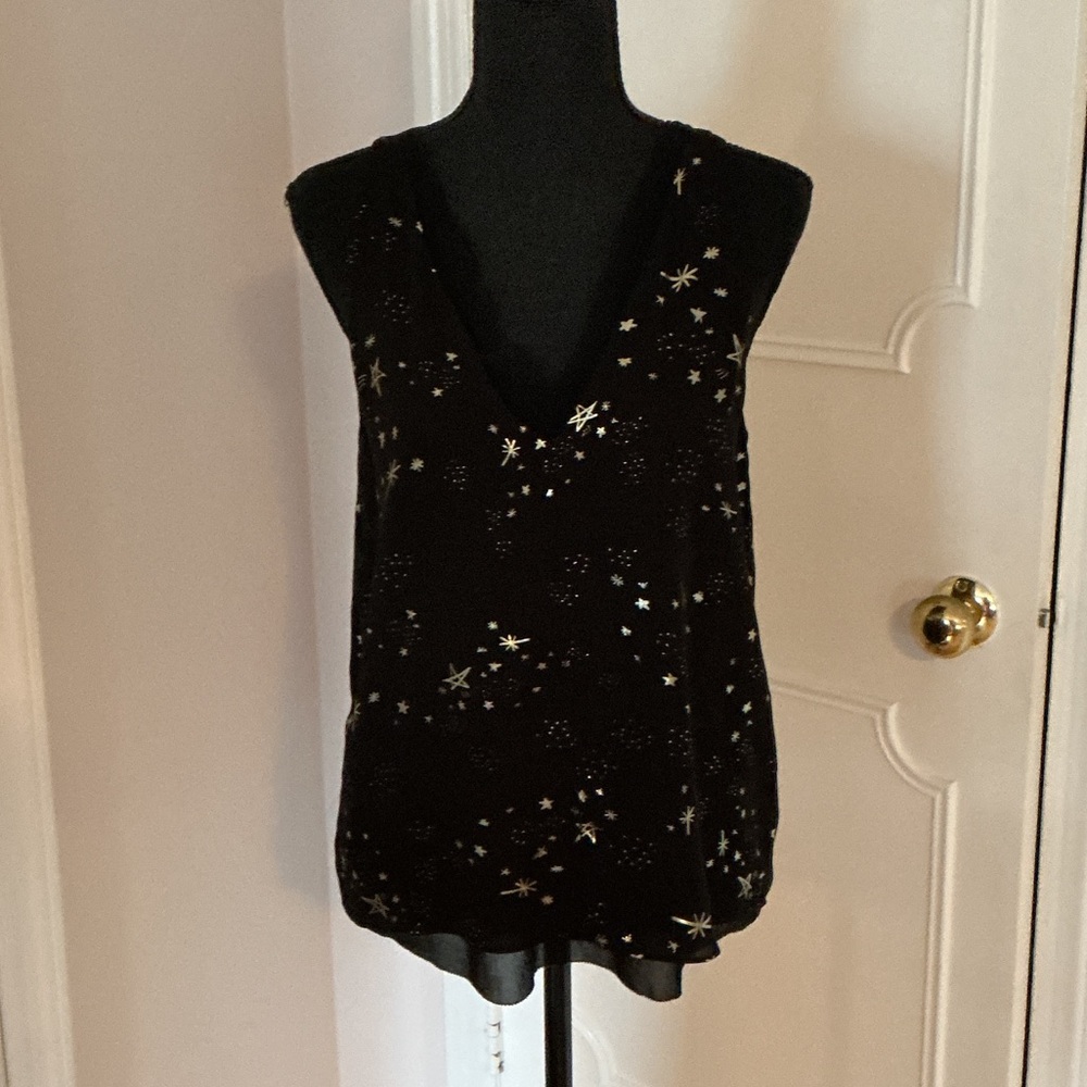 Cooper & Ella Black Star Pattern Tank Top